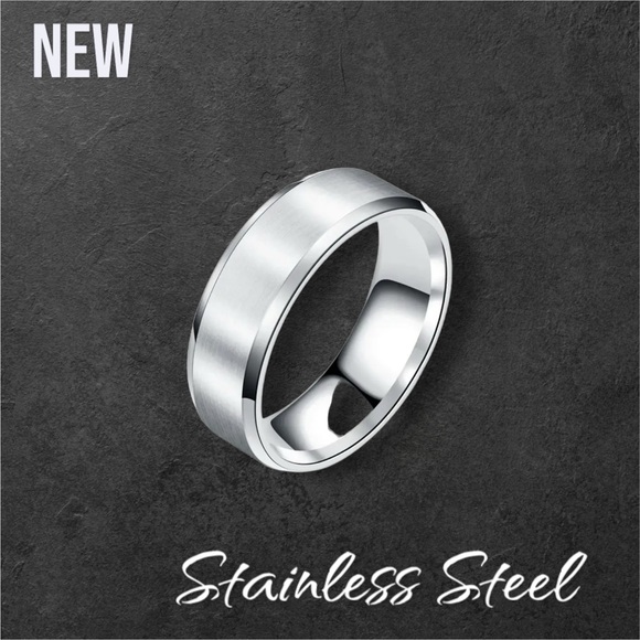 Exclusively Fancy Other - New Mens Stainless Steel 316L Wedding Ring Jewelry